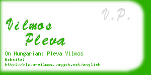 vilmos pleva business card